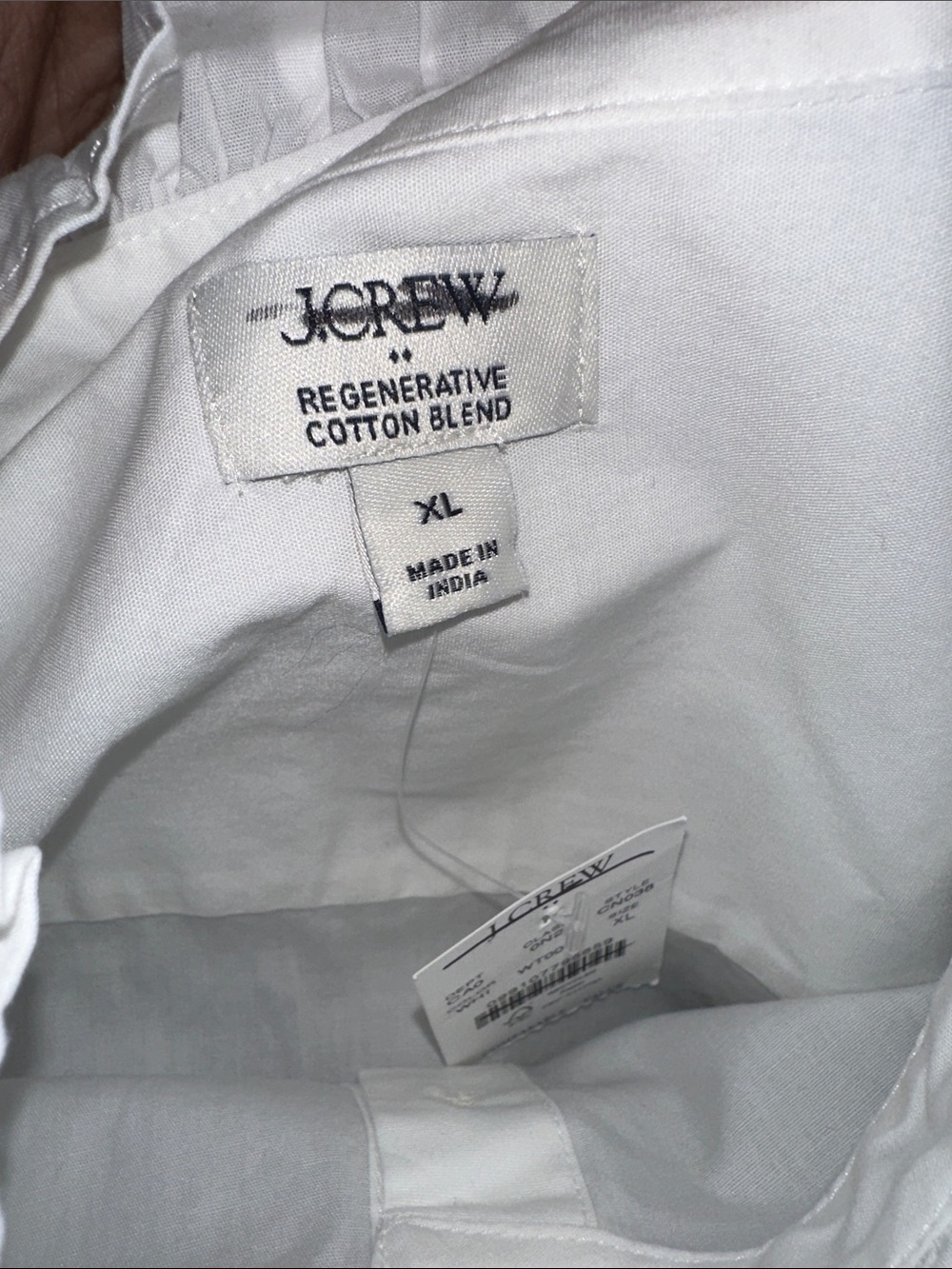 J. Crew Factory Ruffle button-up top Sz. XL - Picture 8 of 9